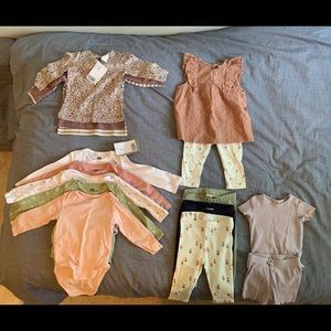 H&M 6 month baby girl clothing -mostly unworn with tags still on!